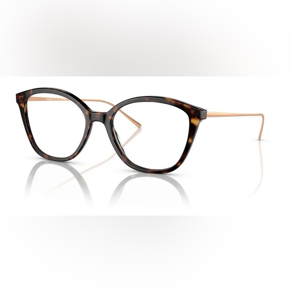 Prada Accessories - PRADA NWOT "Conceptual" VPR 11V Havana & Gold Mod Square/Cat Eye 53-17-140 Frame